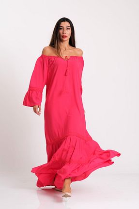 لباس صورتی زنانه بافتنی Keyifli Moda - کد 817634090