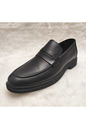 کفش کلاسیک مشکی مردانه چرم خالص ÜçgülGrup - کد 927588885