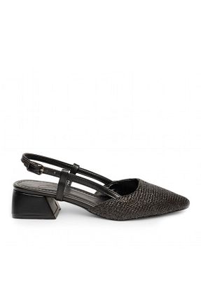 کفش پاشنه بلند کلاسیک مشکی زنانه حصیر ELAIA SHOES - کد 927590732