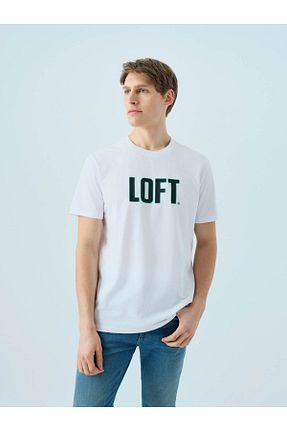 تیشرت سفید مردانه رگولار Loft - کد 927601993
