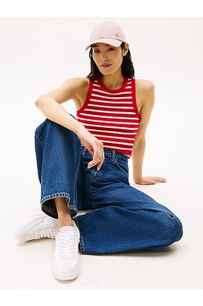 کفش اسنیکر طلائی زنانه بند دار Tommy Hilfiger - کد 921366523
