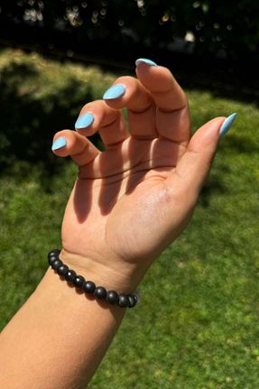 دستبند جواهر مشکی مردانه چرم خالص Gökhan Talay - کد 856462929