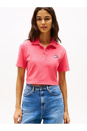 پولوشرت قرمز زنانه پنبه ای Tommy Hilfiger - کد 904330606