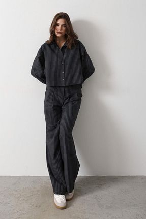 ست بالاتنه و پائین تنه سرمه ای زنانه MODA - کد 927603575
