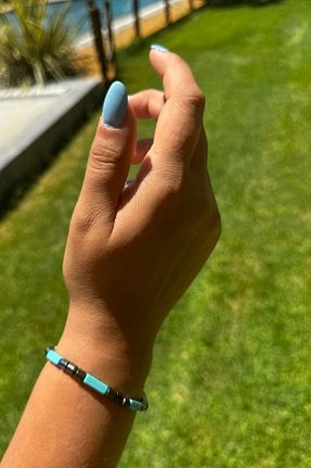 دستبند جواهر زنانه چرم خالص Gökhan Talay - کد 856464415