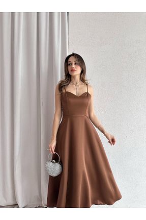 لباس قهوه ای زنانه بافتنی Mooi Butik - کد 927593099