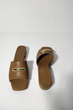 دمپائی قهوه ای زنانه چرم خالص ERS Air Comfort - کد 927612505