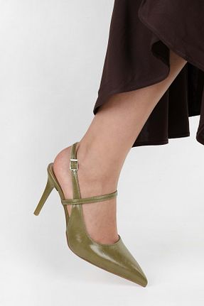 کفش استایلیتو سبز پاشنه نازک Shoeberry - کد 927611519