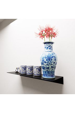 قفسه دیواری مشکی 60 سانتی متر WOCHMANN - کد 927612766
