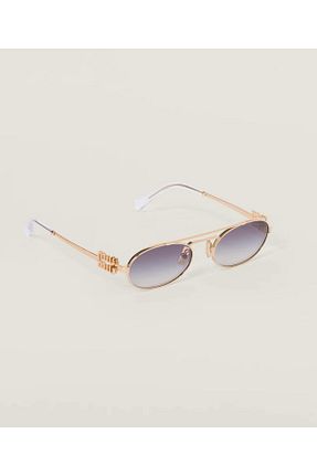 عینک آفتابی طلائی زنانه UV400 Miu Miu - کد 808428801