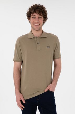 پولوشرت خاکی مردانه پنبه ای U.S. Polo Assn. - کد 927640075