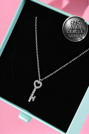 گردنبند نقره سفید زنانه 925 عیار Mimodish - کد 927633418