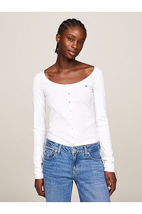 تیشرت سفید زنانه رگولار Tommy Hilfiger - کد 927629230