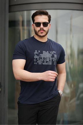تیشرت سرمه ای مردانه رگولار Miron - کد 921149820