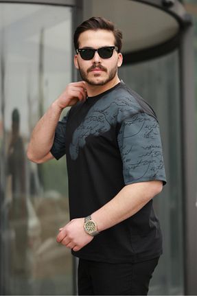 تیشرت مشکی مردانه رگولار Miron - کد 921149893