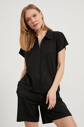 ست بالاتنه و پائین تنه مشکی زنانه بافتنی Arma Life - کد 927651329