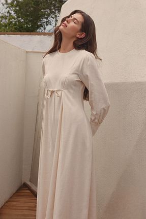 لباس حجاب بژ اورسایز Fahhar - کد 927655729