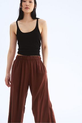 شلوار قهوه ای زنانه پلی استر H&M - کد 927648430