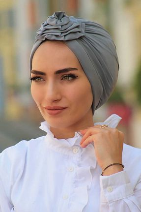 کلاه شنای حجاب طوسی زنانه Sahra Şal Dünyası - کد 927648282
