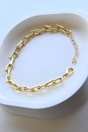 دستبند استیل (فولاد) زرد زنانه پوشش لاکی Leo