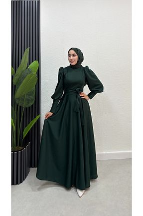 لباس فارغ التحصیلی حجاب سبز زنانه Prenses modasusev - کد 829369606