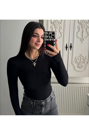 بلوز مشکی زنانه ساده tutkumbutik - کد 927664039