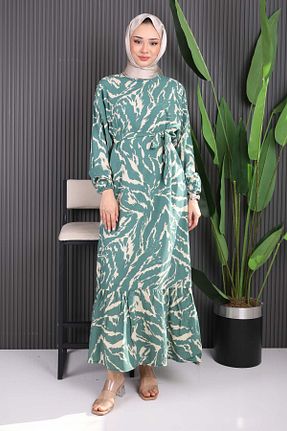 لباس حجاب سبز زنانه رگولار İmajButik - کد 927669508