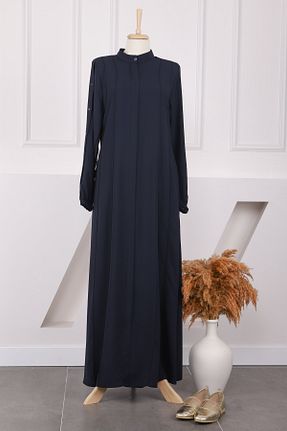کلاه و ابایا سرمه ای زنانه پنبه پلی استر İmajButik - کد 927681001