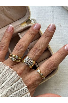 انگشتر جواهر زرد زنانه زیرکن Rossetto Atelier - کد 927689424