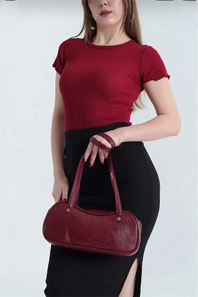 بادی زرشکی زنانه یقه دوچرخه Rabi Shine - کد 927704319