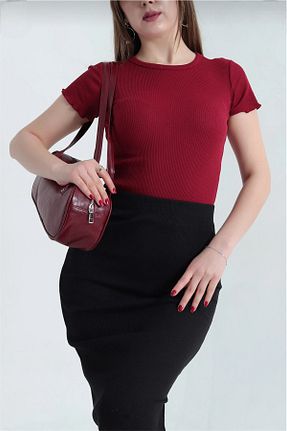 بادی زرشکی زنانه یقه دوچرخه Rabi Shine - کد 927704319