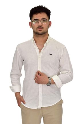 پیراهن سفید مردانه اسلیم فیت BAGLAN - کد 927704433