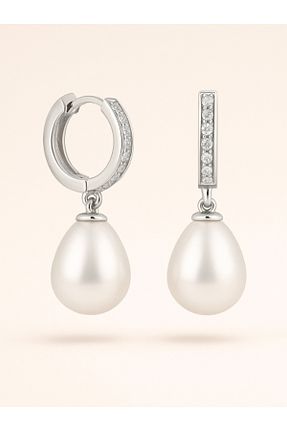 گوشواره مروارید سفید مروارید فرهنگی bymissmücevherat - کد 692876211