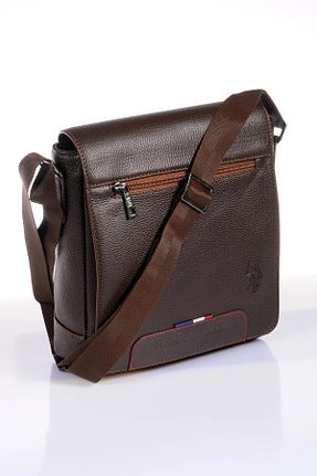 کیف پستچی قهوه ای مردانه چرم مصنوعی U.S. Polo Assn. - کد 753024689