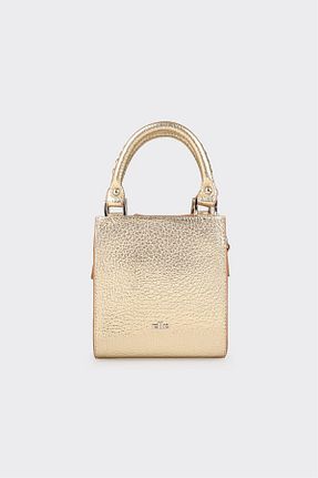 کیف دستی طلائی زنانه چرم مصنوعی Elle - کد 927748492