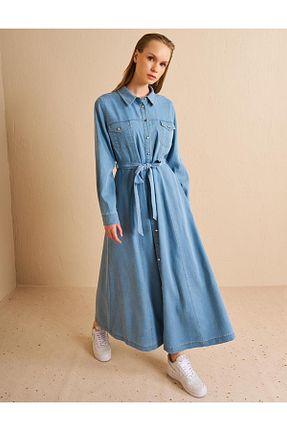 لباس حجاب آبی رگولار Kayra - کد 927715703