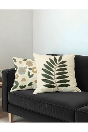 کوسن و روکش کوسن خاکی مخمل Hayal Dekoratif - کد 926392138