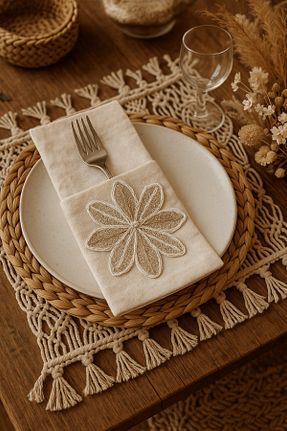 دستمال مهمانی بژ Emtory Home - کد 732153533