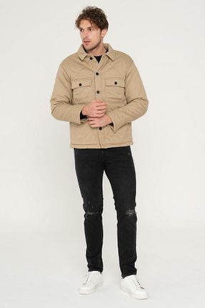 کاپشن بژ مردانه رگولار Jack & Jones - کد 778477790