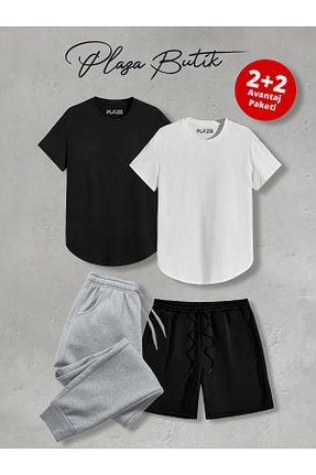ست بالاتنه و پائین تنه طوسی زنانه بافتنی Plaza Butik - کد 927778521