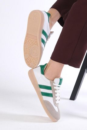 کفش اسنیکر سبز زنانه چرم اصل Mio Gusto - کد 927784108