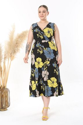 لباس سایز بزرگ مشکی زنانه ویسکون Madwilo - کد 927573165