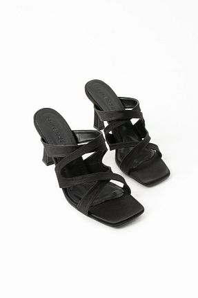 دمپائی مشکی زنانه پاشنه نازک Gökçe Shoes - کد 927793625