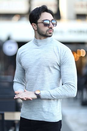 پلیور طوسی مردانه ساده JB John Borners - کد 927797944
