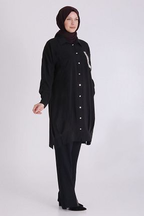 تونیک حجاب مشکی زنانه بافتنی Veka - کد 927806094