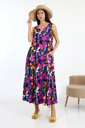لباس بنفش زنانه بافتنی LİKAPA - کد 927804005