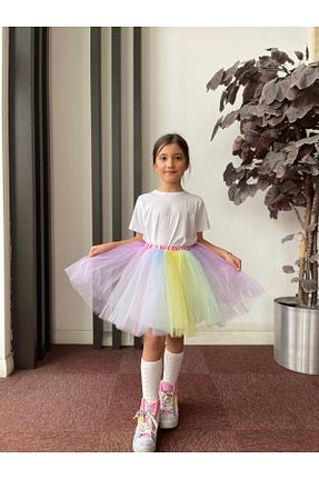 دامن رنگی بچه گانه ساده İPEKACOUTURE - کد 927800634