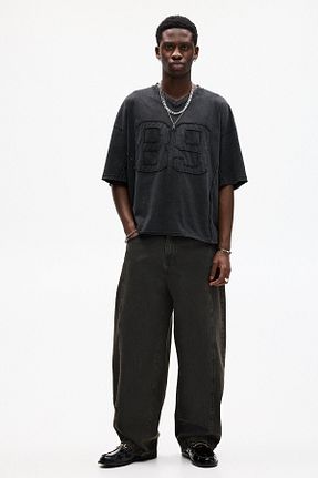 شلوار جین طوسی مردانه پاچه لوله تفنگی Pull & Bear - کد 927802046