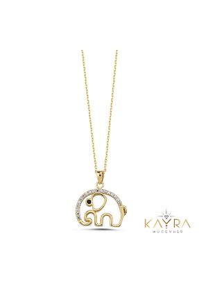 گردنبند طلا زرد زنانه 14 عیار Kayra Mücevher - کد 777537404