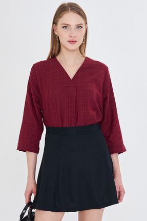 بلوز زرشکی زنانه ساده armonika - کد 927807399